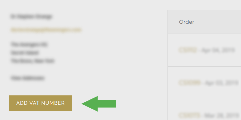 Add a VAT number to your existing store profile