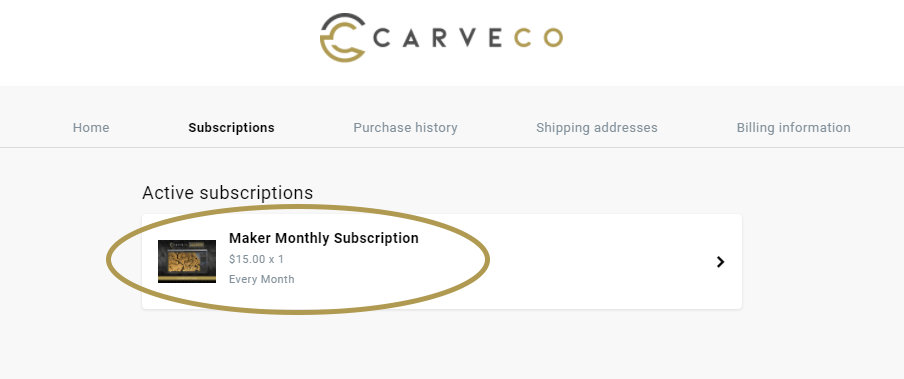 active-subscriptions List of Carveco Active Subscriptions