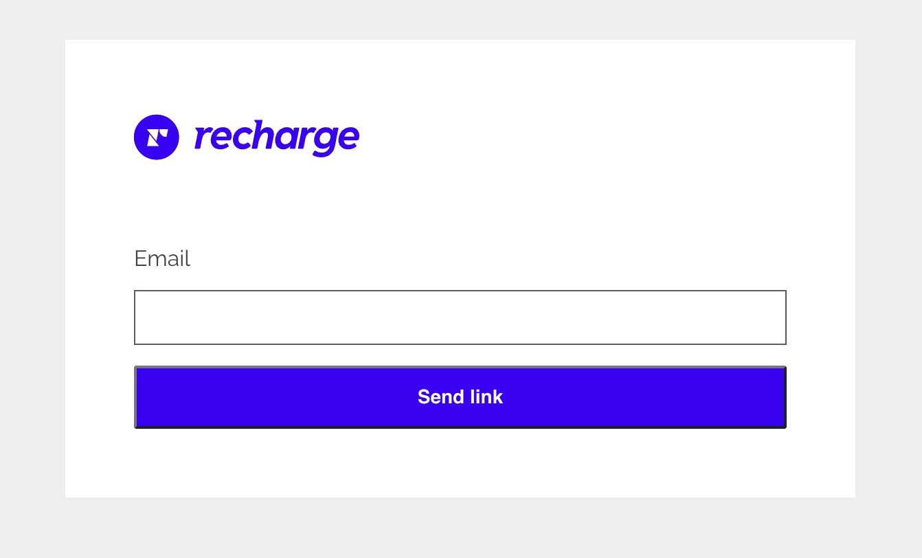 recharge-send-link Enter your email address