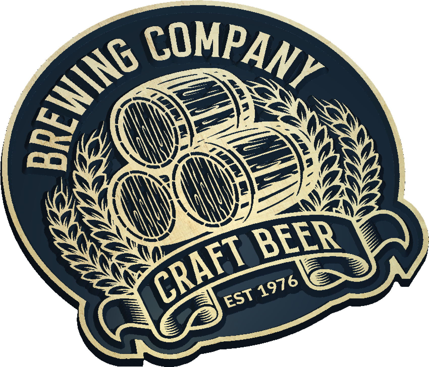 Craft Beer Brewing Company Sign