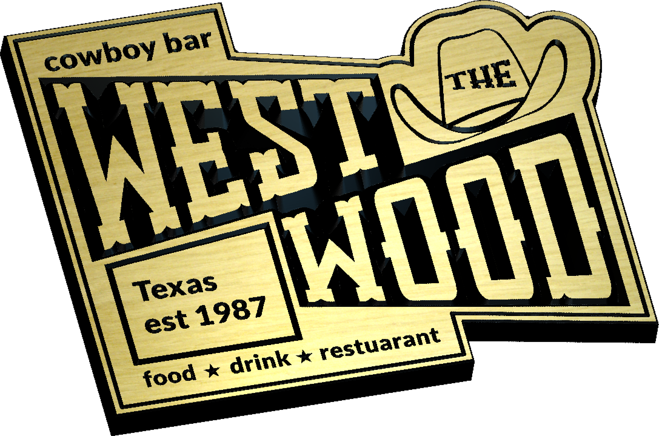 West Wood Sign in Carveco Maker