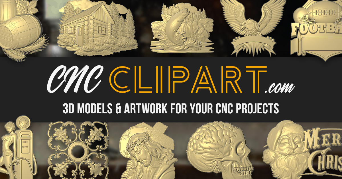 Introducing CNC Clipart - 3D Models and Artwork for your CNC