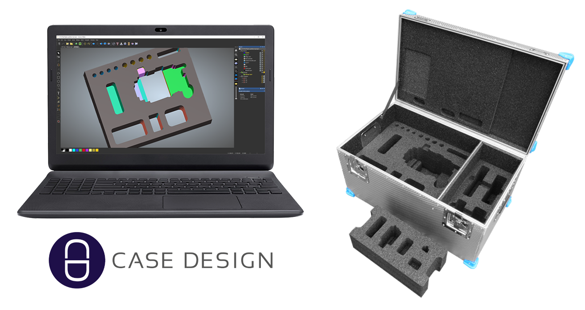 Case Design Flight Case insert designed in Carveco CNC software