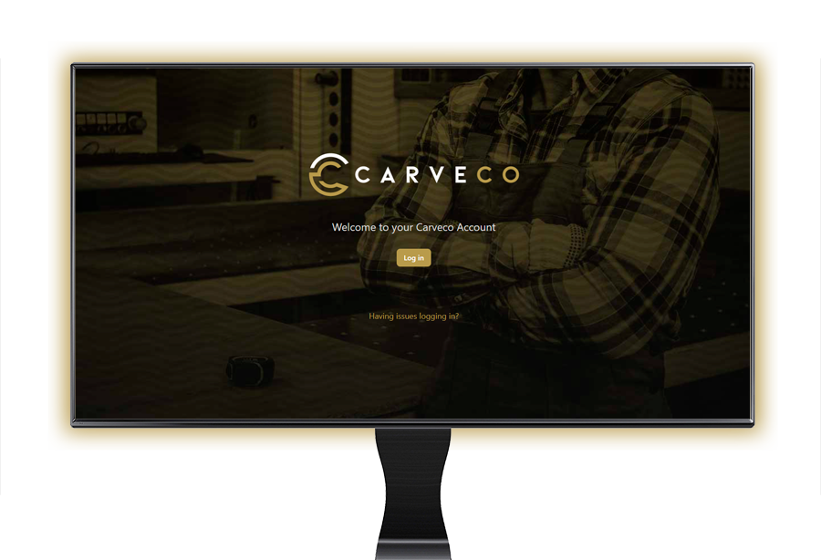 Carveco account on computer monitor